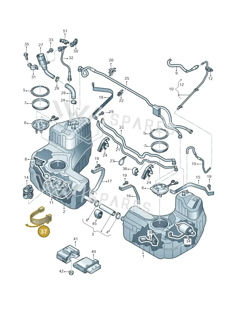 4S0919119 — Audi R8 Spyder (2015-2024) diagram 872201000, position 37