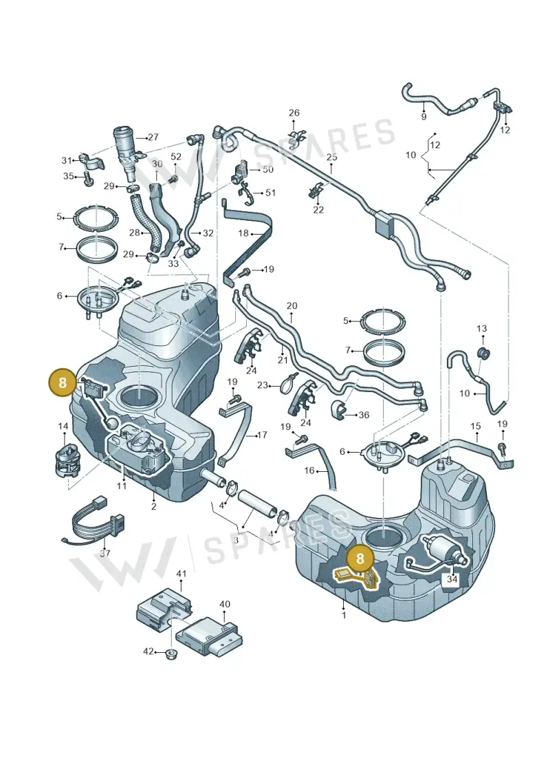 4S0919673A — Audi R8 Spyder (2015-2024) diagram 872201150, position 8