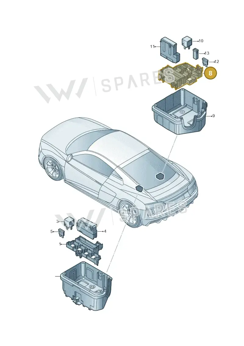 4S0937503 — Audi R8 Spyder (2015-2024) diagram 872937200, position 8