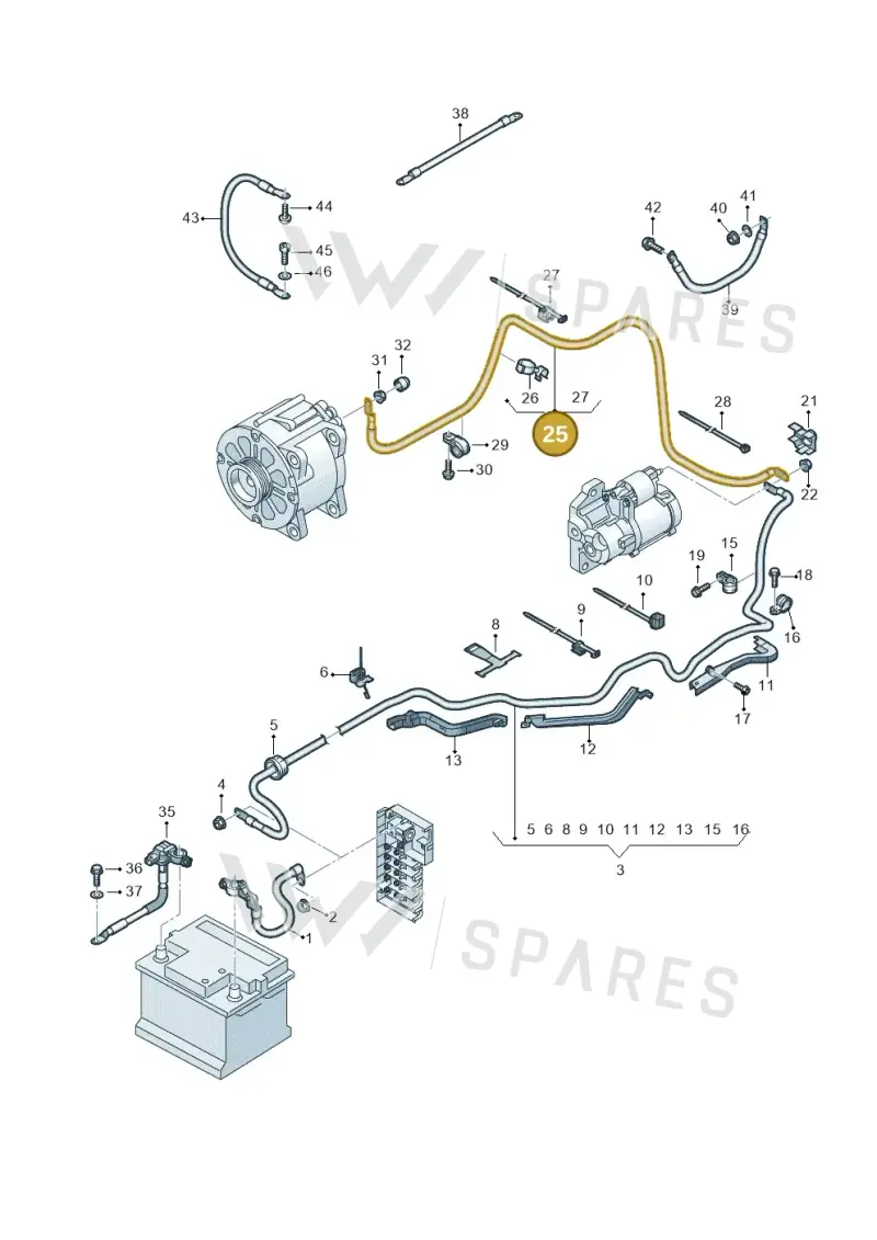 4S0971224A — Audi R8 Spyder (2015-2024) diagram 872972000, position 25