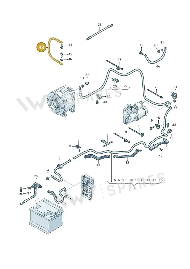 4S0971237A — Audi R8 Spyder (2015-2024) diagram 872972000, position 43
