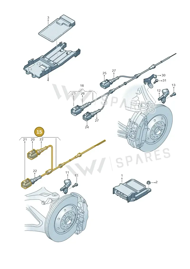4S0972251E — Audi R8 Spyder (2015-2024) diagram 872927000, position 15