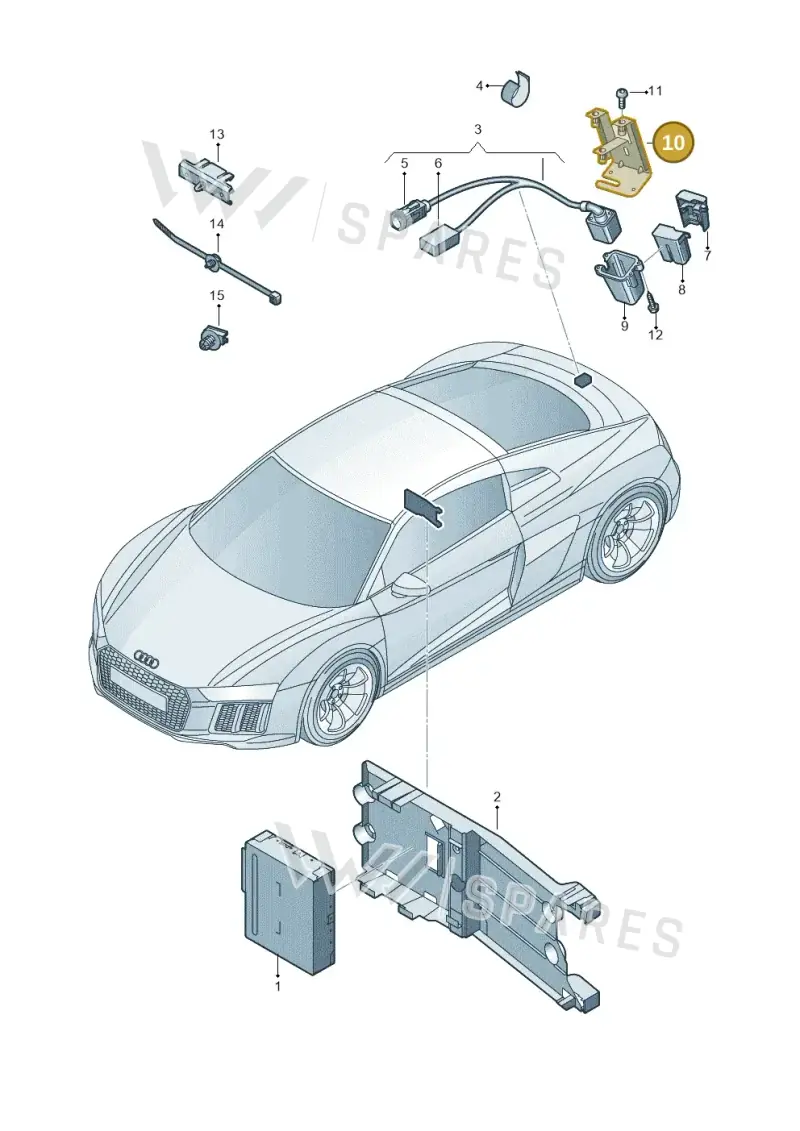 4S0980562 — Audi R8 Spyder (2015-2024) diagram 872907450, position 10