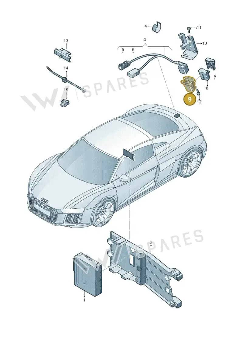 4S0980563 — Audi R8 Spyder (2015-2024) diagram 872907450, position 9