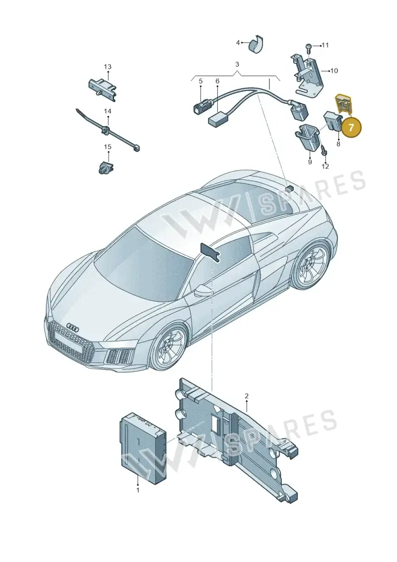 4S0980567C — Audi R8 Spyder (2015-2024) diagram 872907450, position 7