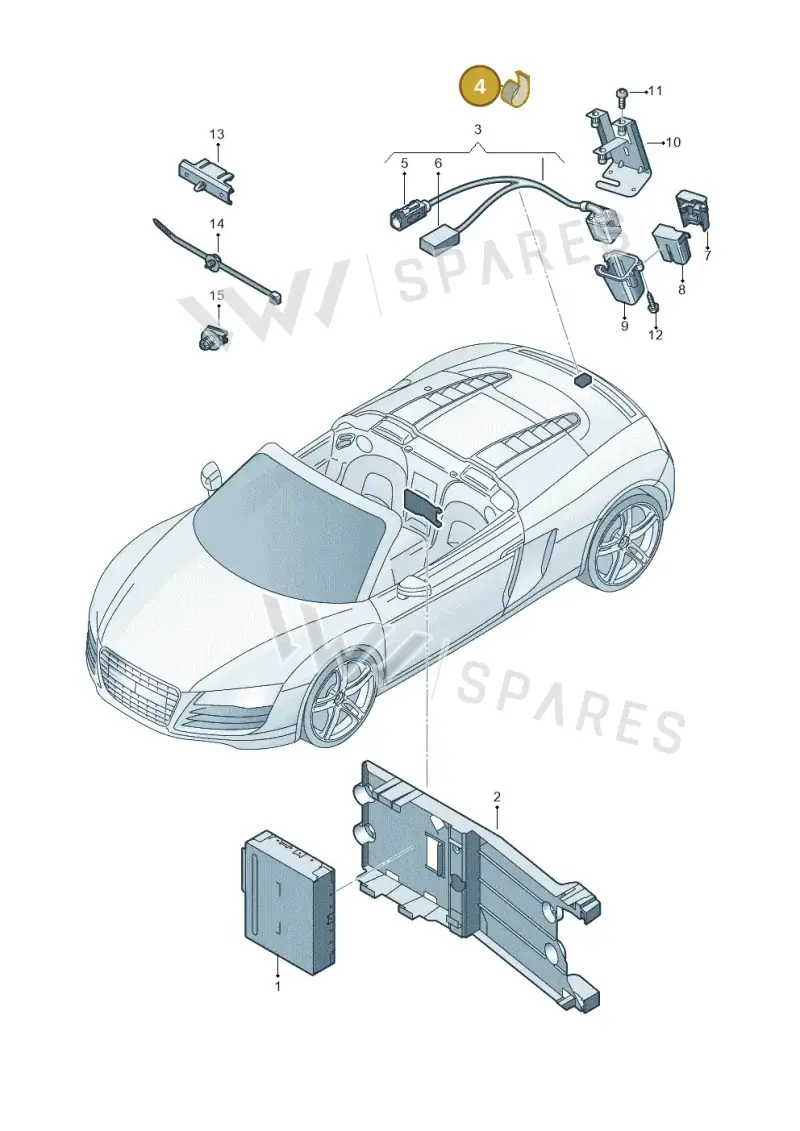 4S0980573 — Audi R8 Spyder (2015-2024) diagram 872907470, position 4