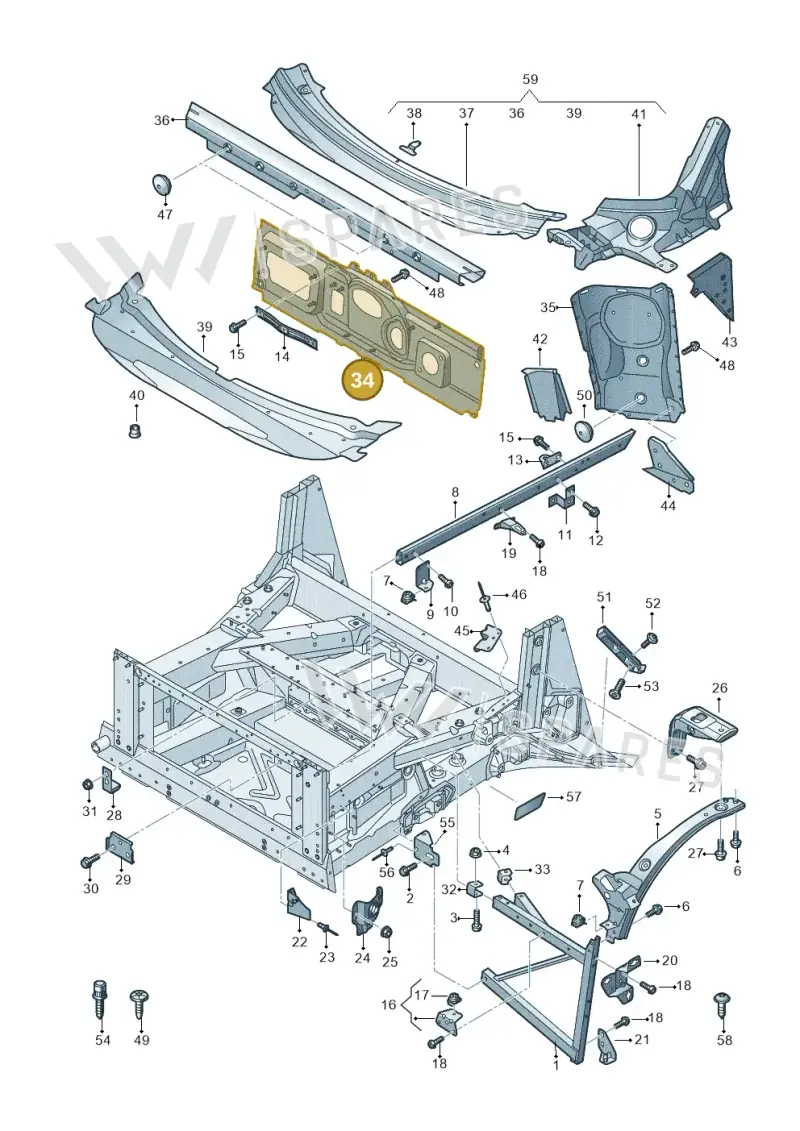 4S1805431D — Audi R8 Spyder (2015-2024) diagram 872805000, position 34