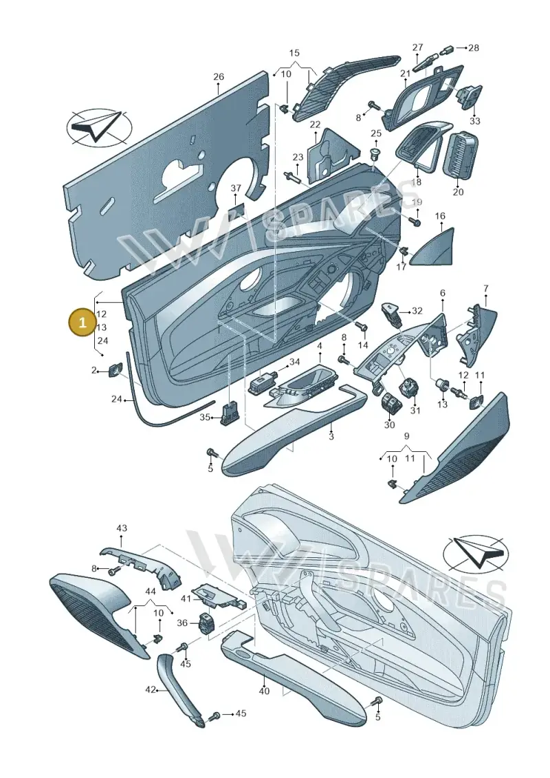 4S1867103FGMI — Audi R8 Spyder (2015-2024) diagram 872867000, position 1