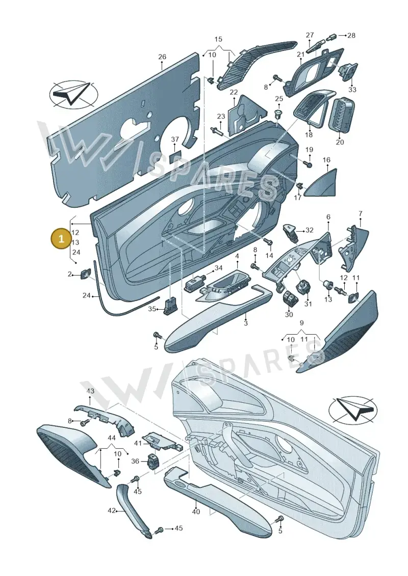 4S7867104D38M — Audi R8 Spyder (2015-2024) diagram 872867000, position 1