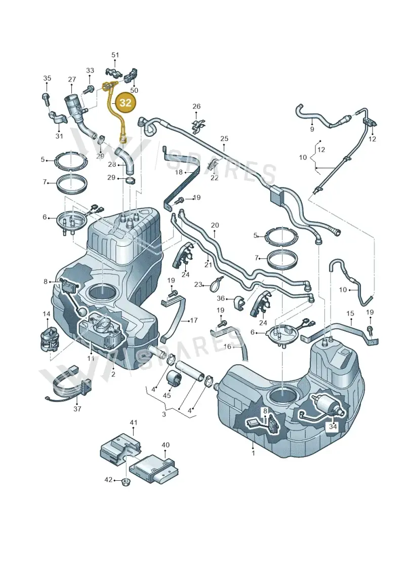 4S8201163A — Audi R8 Spyder (2015-2024) diagram 872201000, position 32