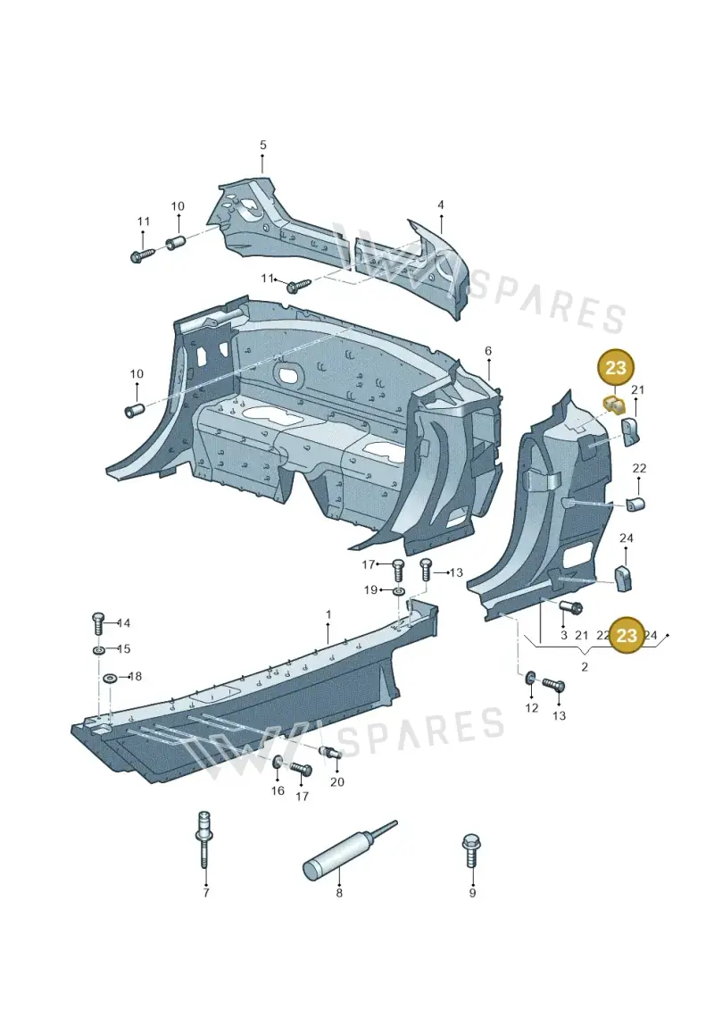 4S8810916K — Audi R8 Spyder (2015-2024) diagram 872800900, position 23