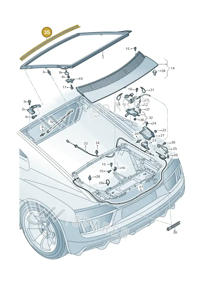 4S8827459 — Audi R8 Spyder (2015-2024) diagram 872827000, position 35