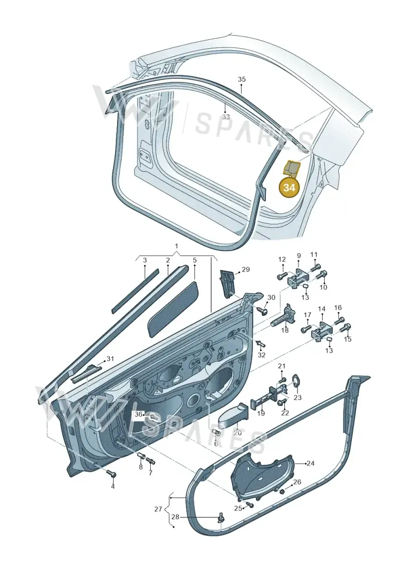 4S8837242 — Audi R8 Spyder (2015-2024) diagram 872831100, position 34