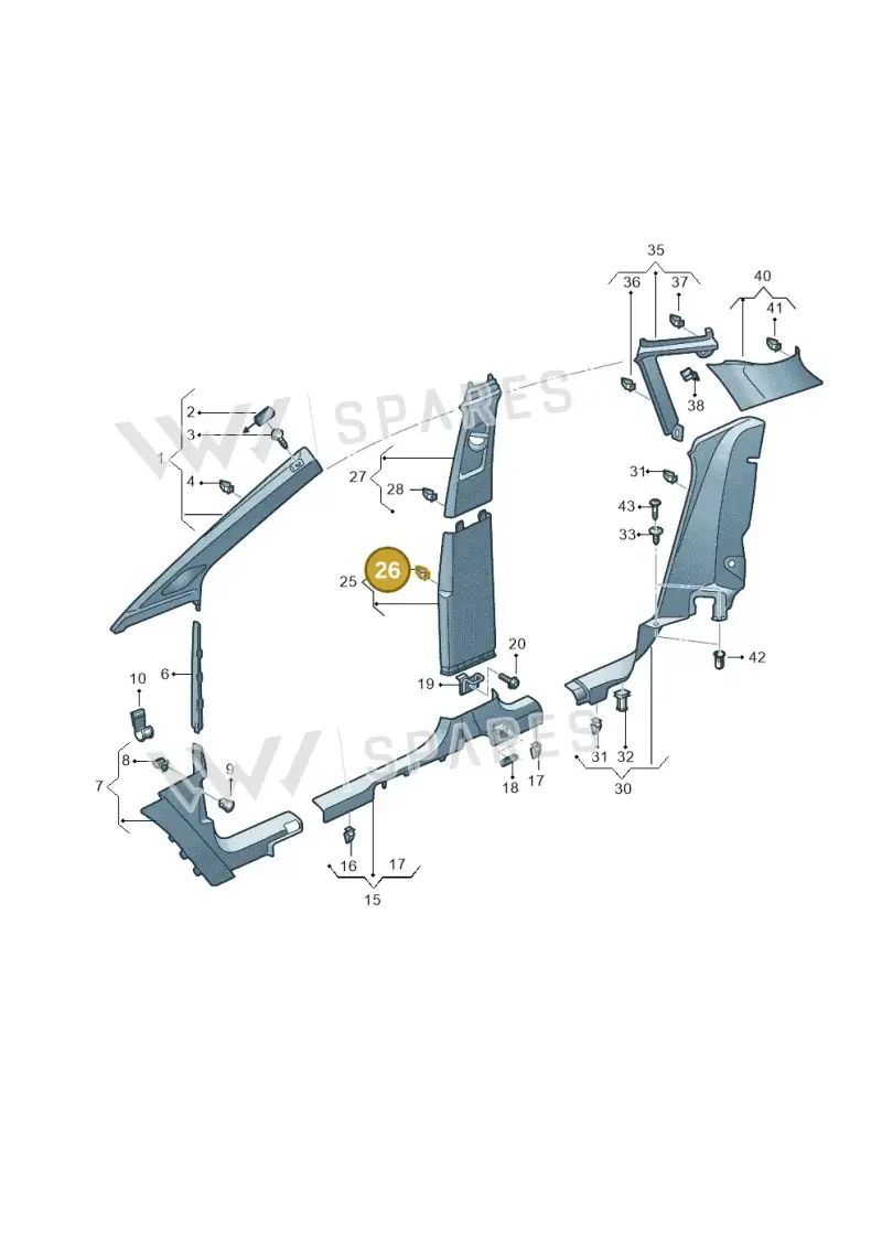 510867276A — Audi Q4 Sportback (2021-2022) diagram 89a867650, position 26