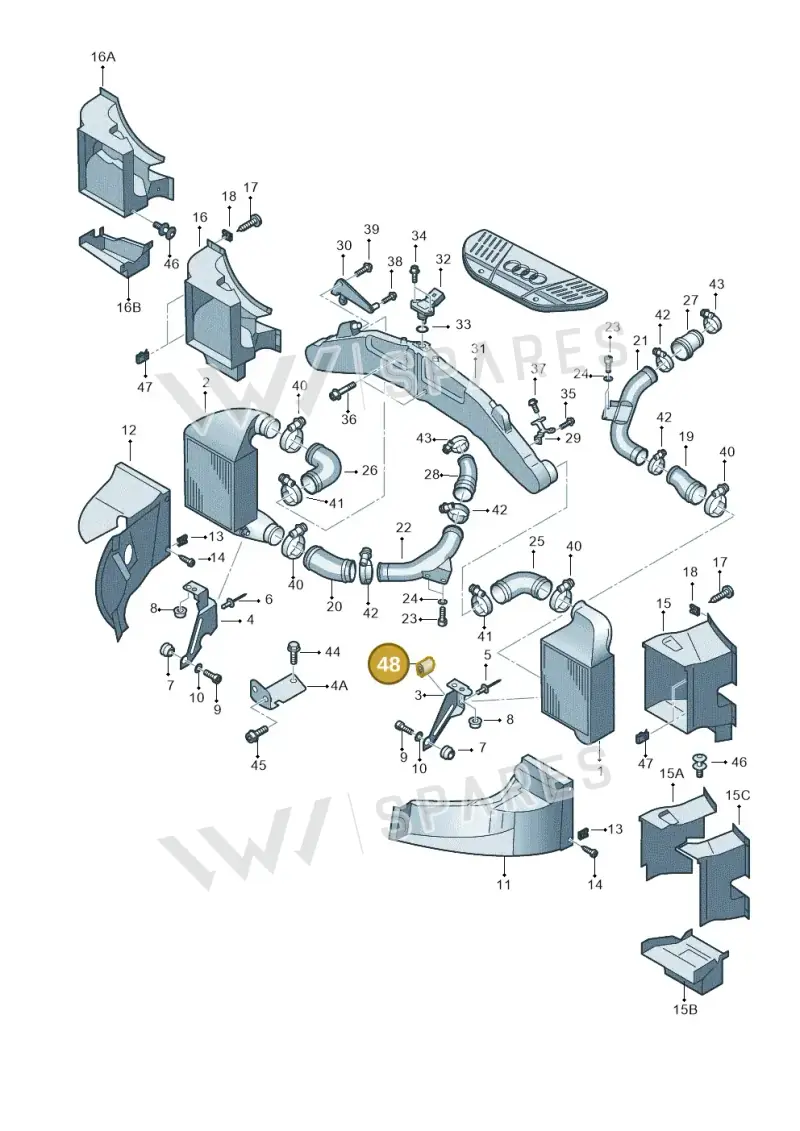 535853879A — Audi RS6 qu. (2003-2004) diagram 290145100, position 48