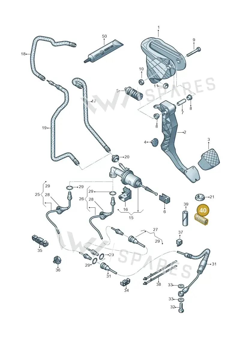 535853879A — Audi R8 qu. 5.2 (2012-2015) diagram 618721250, position 40
