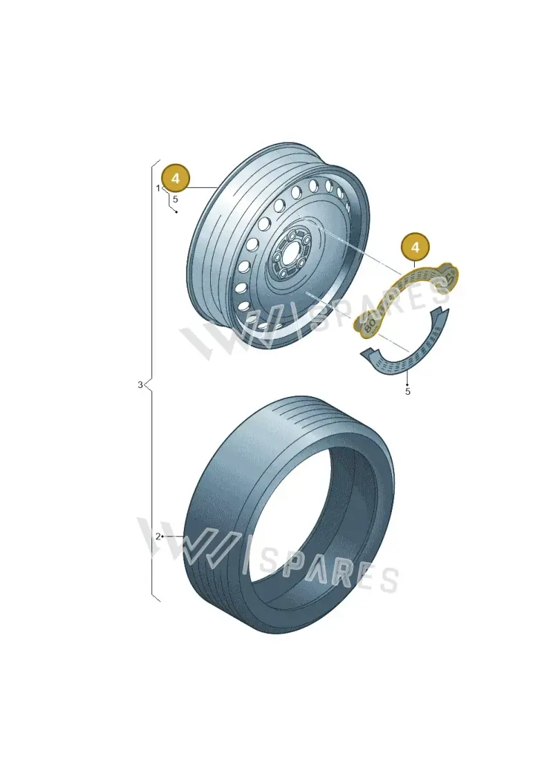 5C0010006 — Audi A3 Sportback (2019-2021) diagram 745601100, position 4