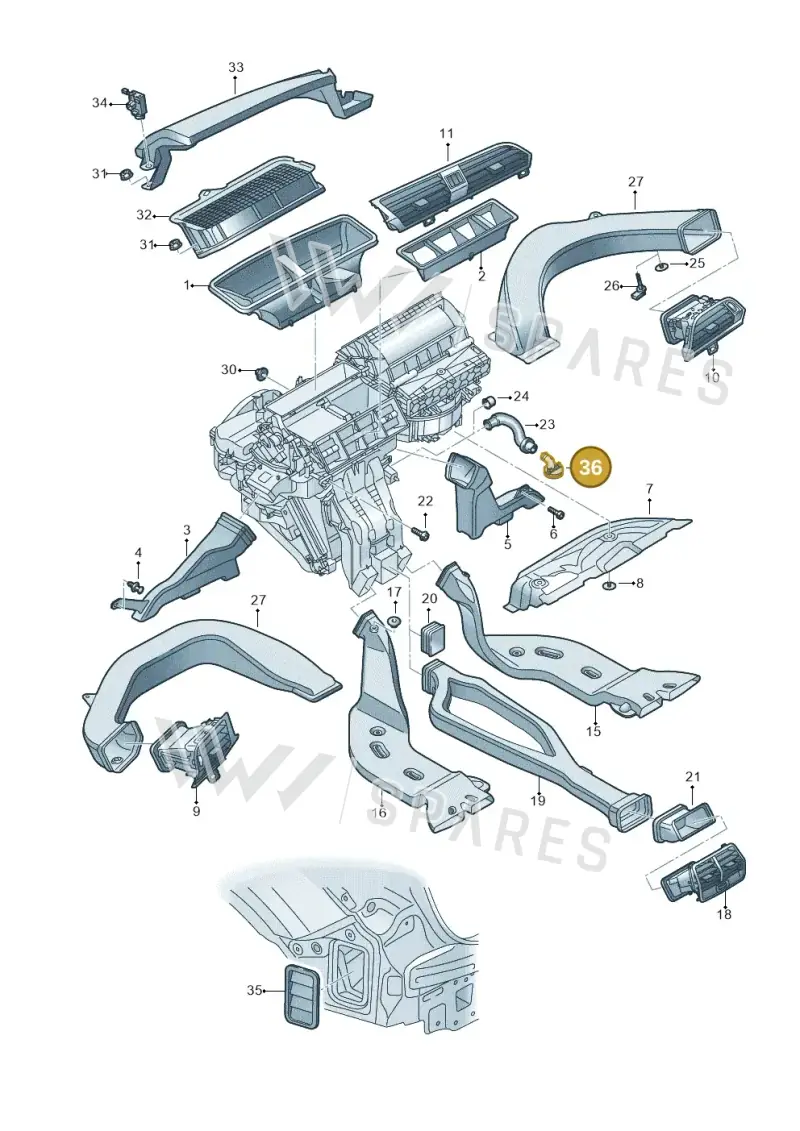 5E08163559B9 — Audi Q3 quattro (2018-2019) diagram 597819010, position 36