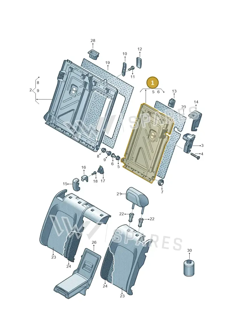 5G0885501GCA9 — Audi Q2 2.0 TDI (2016-2018) diagram 803885070, position 1