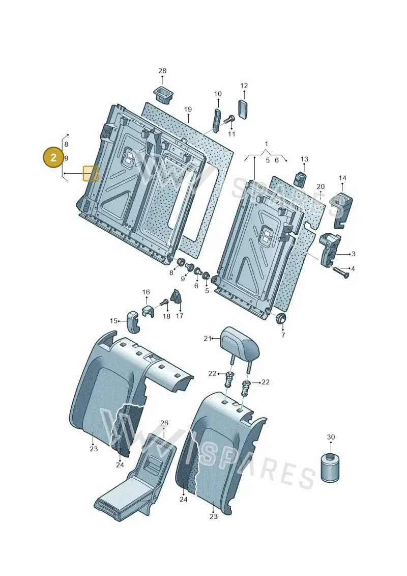 5G0885502SCA9 — Audi Q2 2.0 TDI (2016-2018) diagram 803885070, position 2