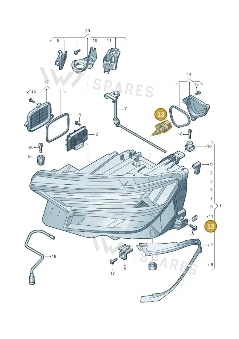 5G0941295 — Audi Q4 Sportback (2021-2022) diagram 89a941000, position 13