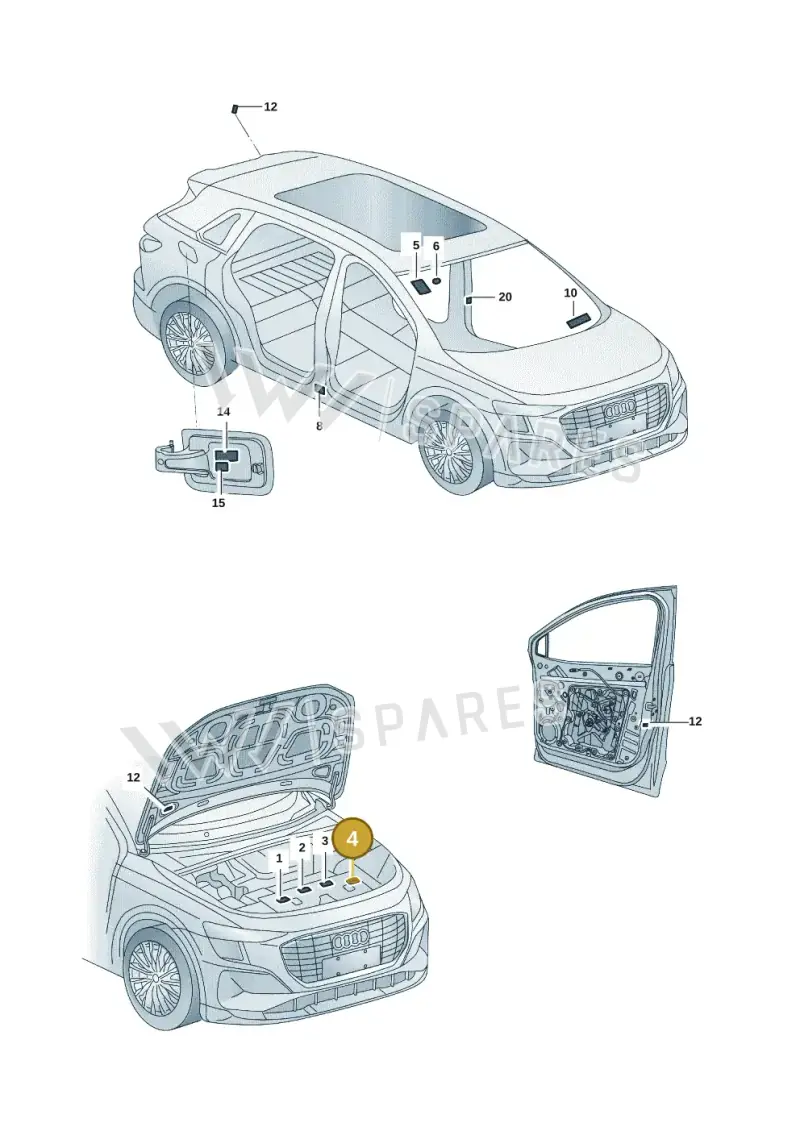 5GE010001C — Audi Q5 e-tron (2021-) diagram 89d010000, position 4