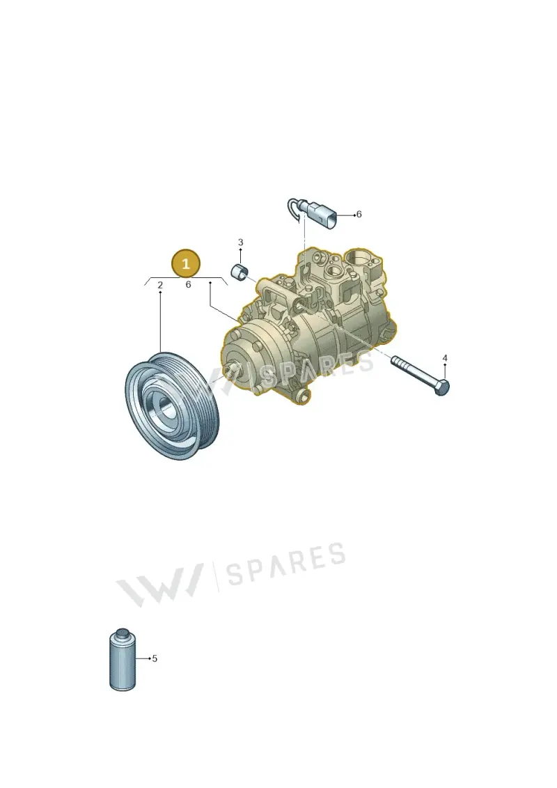 5K0820803K — Audi Q3 1.4 (2016-) diagram 788260000, position 1