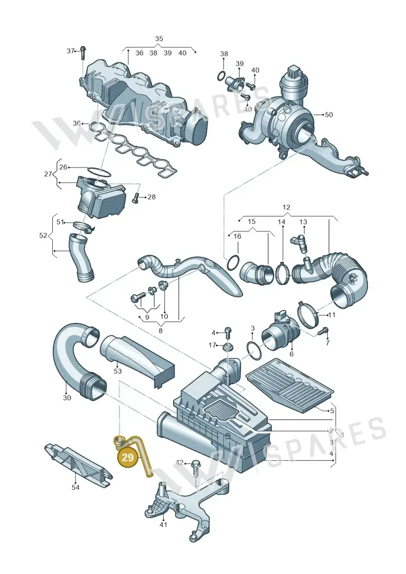 5N0129637J — Audi Q3 2.0 TDI (2014-2019) diagram 728129400, position 29