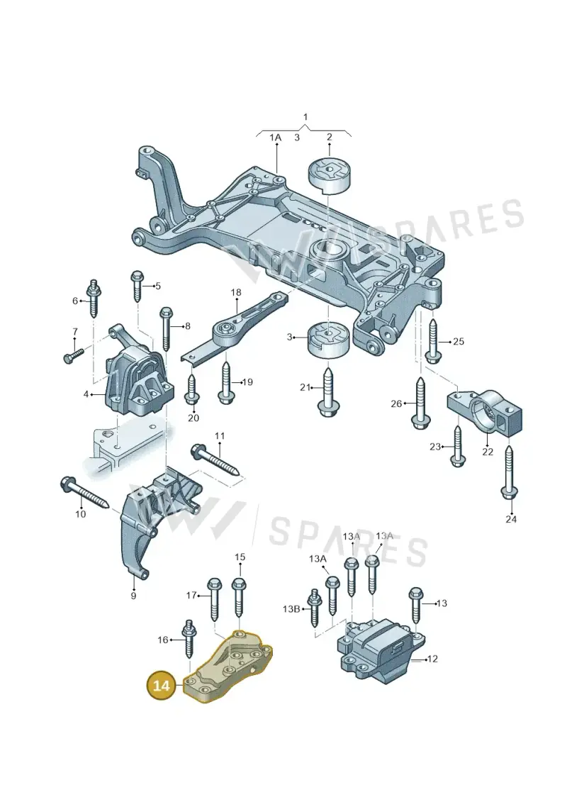 5N0199117A — Audi Q3 2.0 TDI (2014-2019) diagram 855199200, position 14