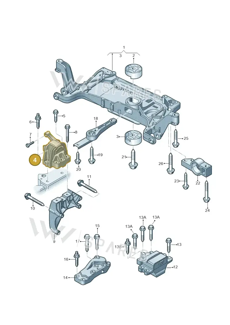 5N0199262G — Audi Q3 1.4 (2012-2016) diagram 728199050, position 4