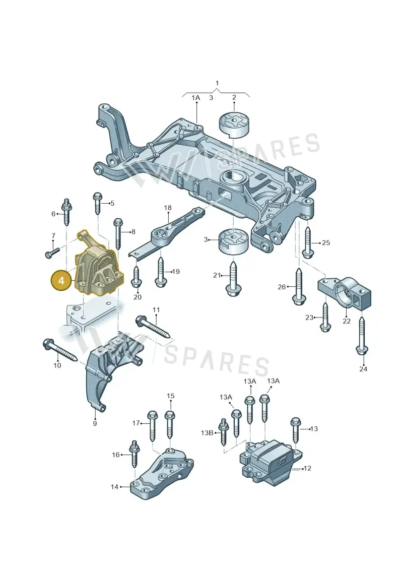 5N0199262K — Audi Q3 2.0 TDI (2014-2019) diagram 855199200, position 4