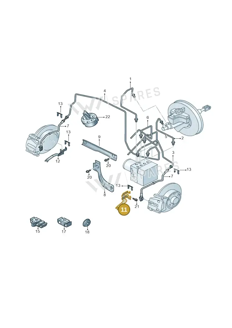 5N0611841A — Audi Q3 quattro 2.0 (2016-2019) diagram 895611020, position 11