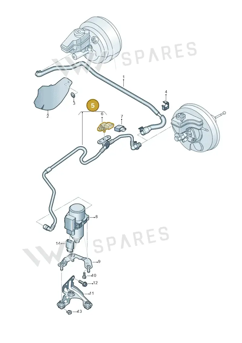 5N0612041BS — Audi Q3 quattro (2011-2015) diagram 728611800, position 5