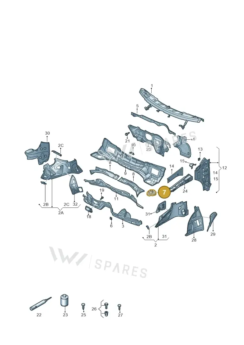 5N0809072 — Audi Q3 1.4 (2016-) diagram 728803100, position 7