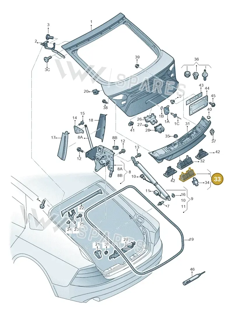 5N0827566AA — Audi RS7 Sportback (2013-2018) diagram 765827000, position 33
