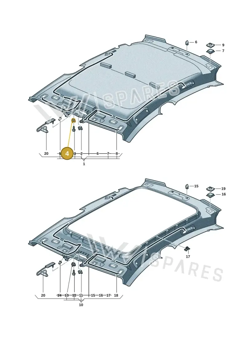 5N0867633A — Audi RS e-tron GT (2020-2020) diagram 4j1867550, position 4