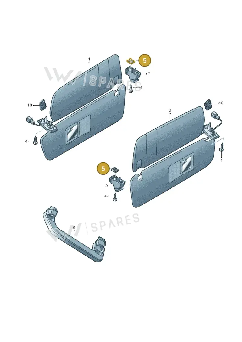 5N0867633A — Audi Q7 qu. 3.0 TDI (2015-2019) diagram 859857500, position 5
