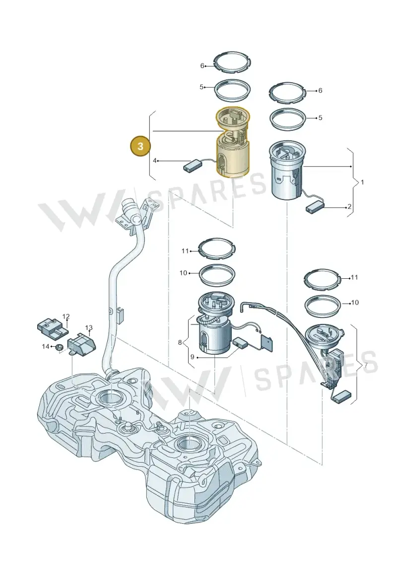 5N0919087J — Audi Q3 1.4 (2016-) diagram 728919300, position 3