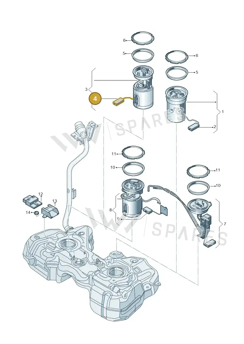 5N0919673AC — Audi Q3 1.4 (2016-) diagram 728919300, position 4
