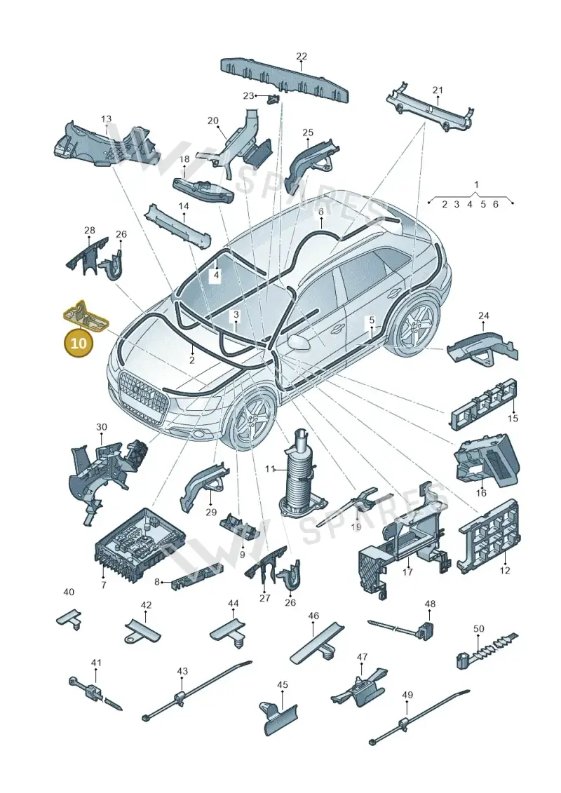 5N0971845D — Audi Q3 1.4 (2016-) diagram 728971800, position 10