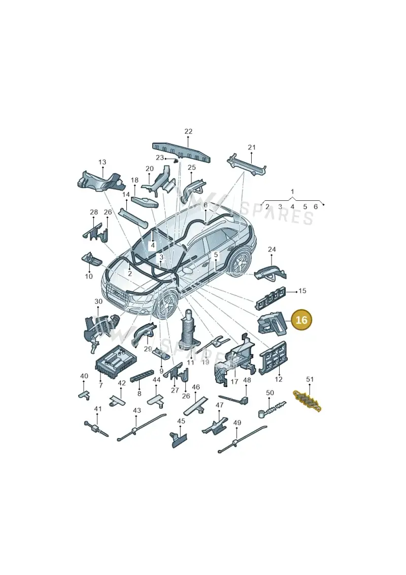 5N0971845E — Audi Q3 quattro 2.0 (2016-2019) diagram 895971080, position 16