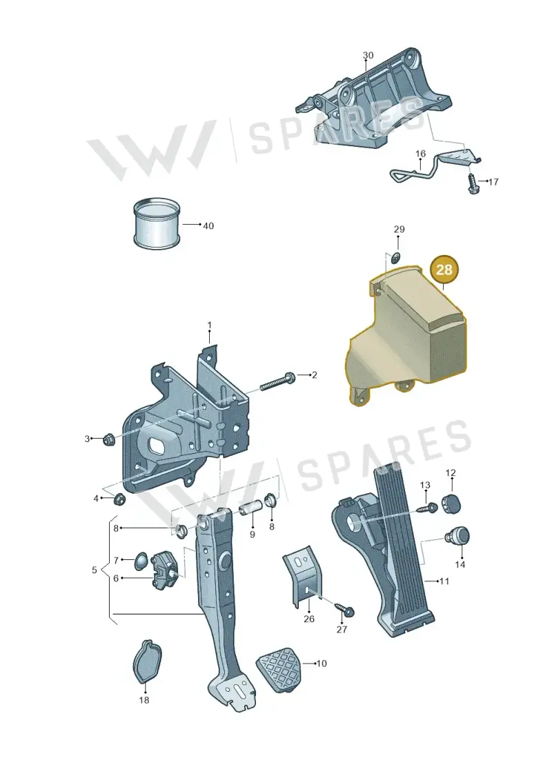 5N1721793 — Audi Q3 1.4 (2016-) diagram 855721600, position 28