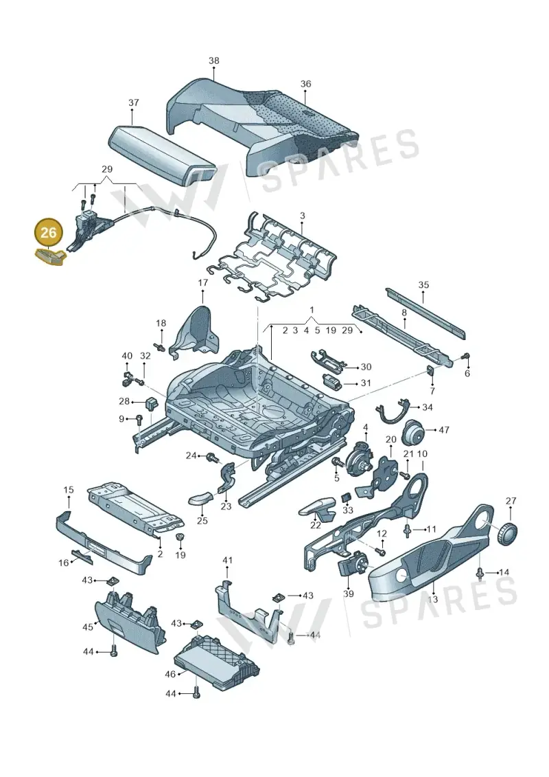 5NA8812539B9 — Audi RSQ3 Sportback (2019-2024) diagram 597881000, position 26