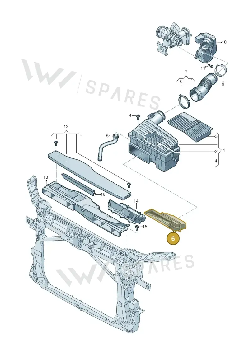 5Q0129618M — Audi A3 Sportback (2019-2021) diagram 884129050, position 6