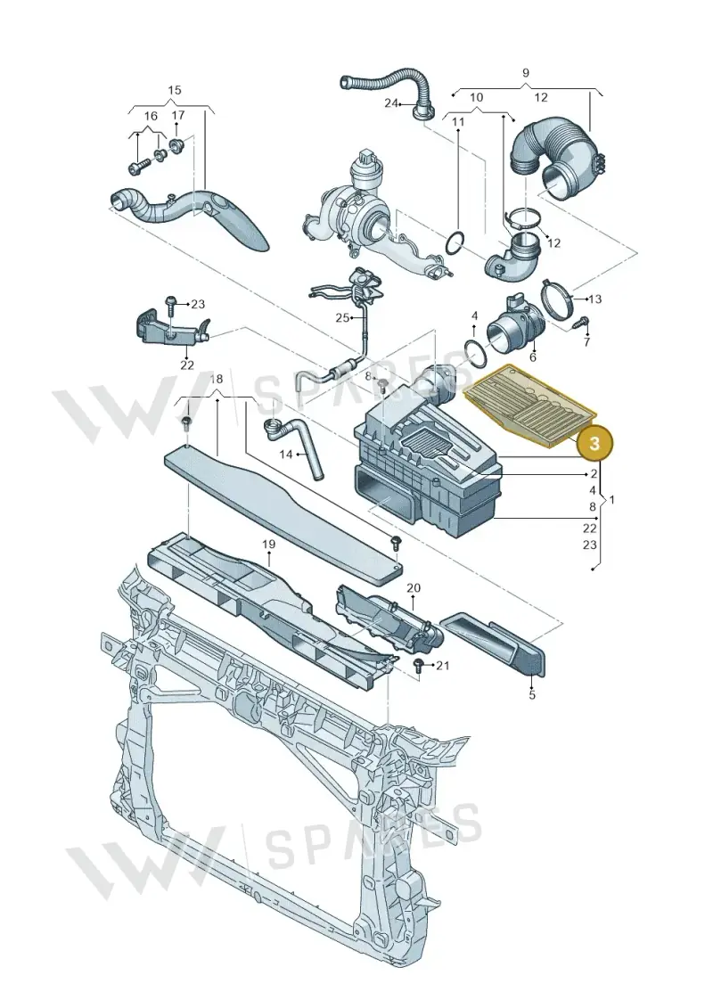 5Q0129668C — Audi Q3 quattro (2018-2019) diagram 810129000, position 3