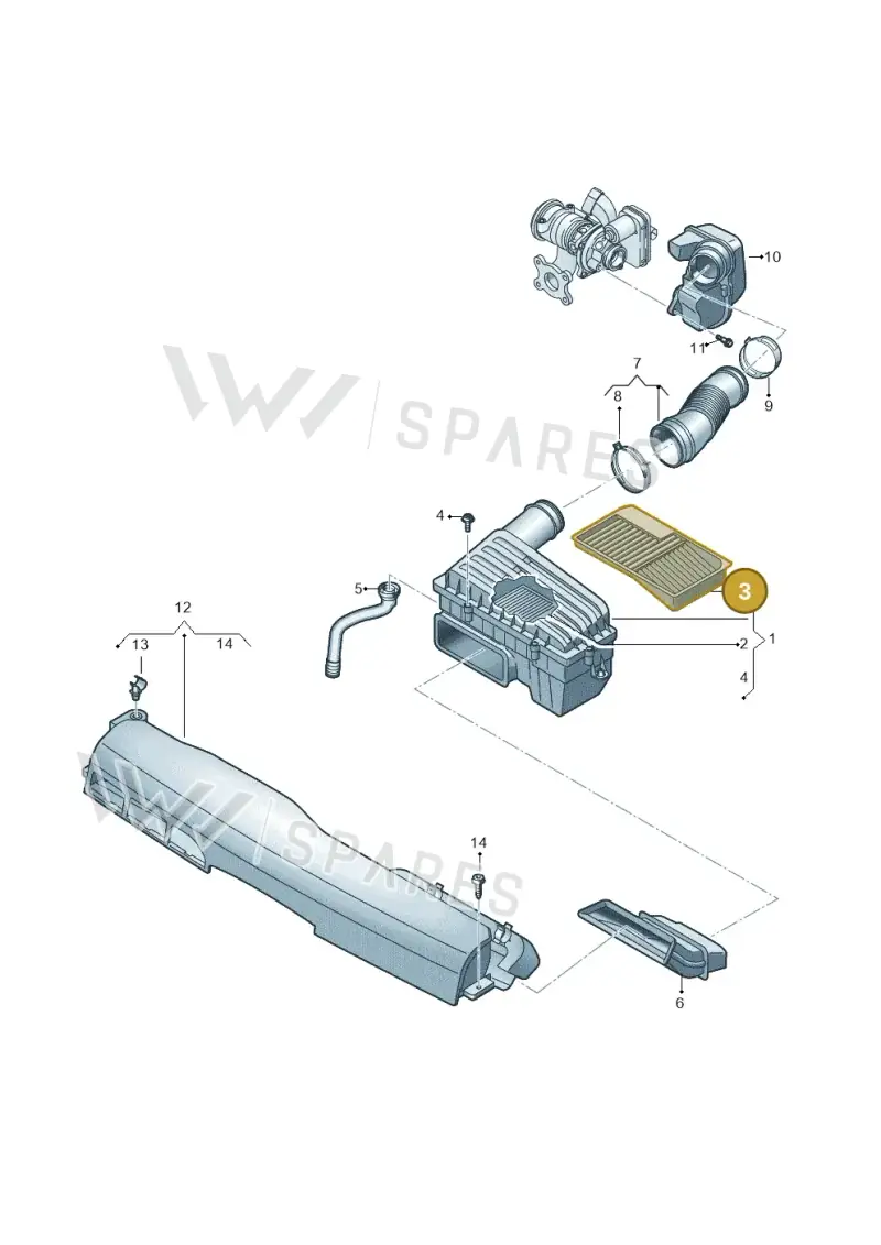 5Q0129668E — Audi A1 sportback 1.0 (2018-) diagram 837129050, position 3