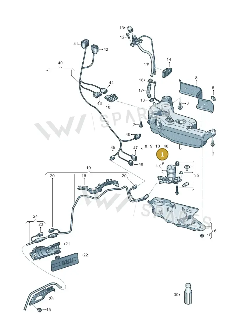 5Q0131877N — Audi Q2 2.0 TDI (2016-2018) diagram 803201400, position 1