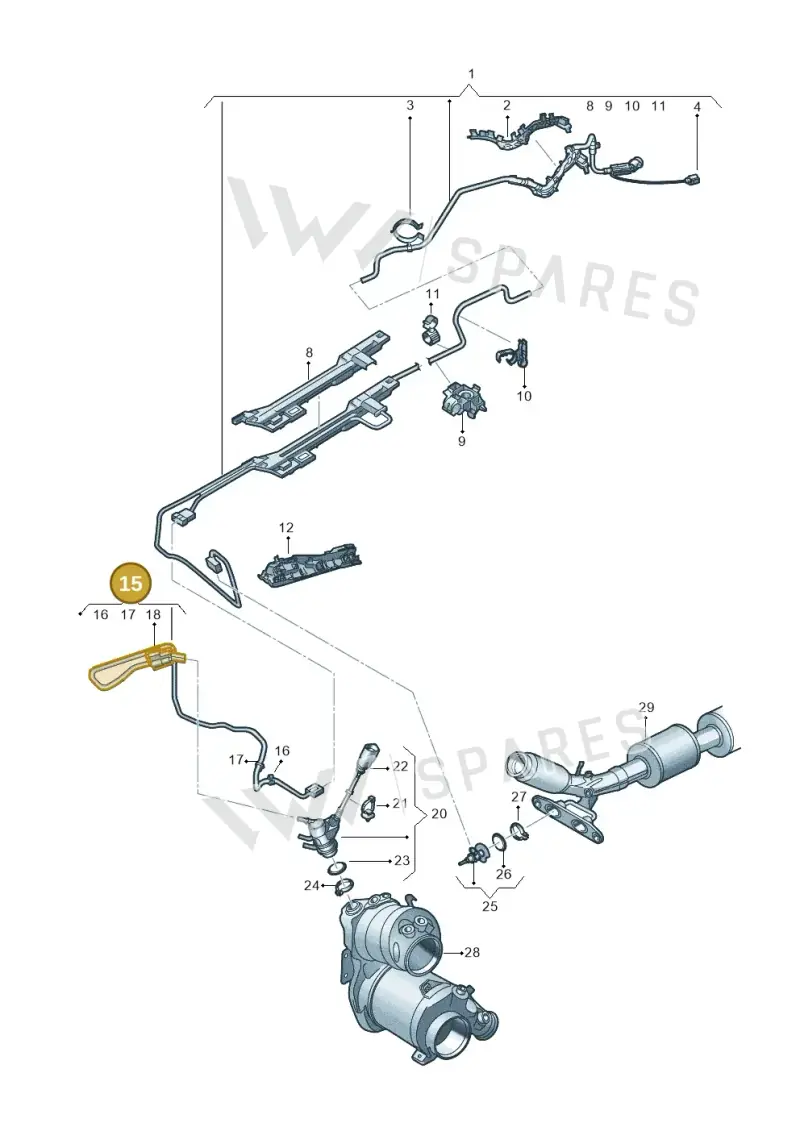 5Q0131960 — Audi A3 Sportback (2019-2021) diagram 596201540, position 15