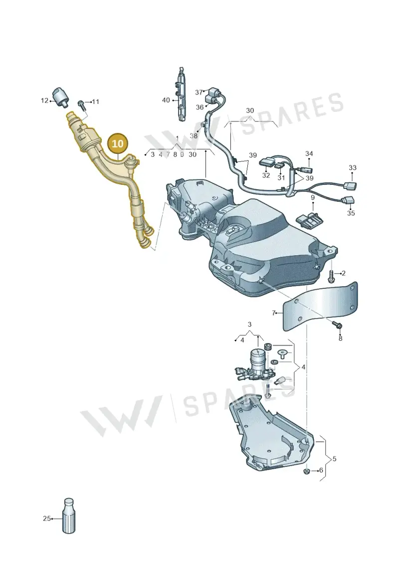 5Q0131965T — Audi Q2 2.0 TDI (2016-2018) diagram 596201420, position 10