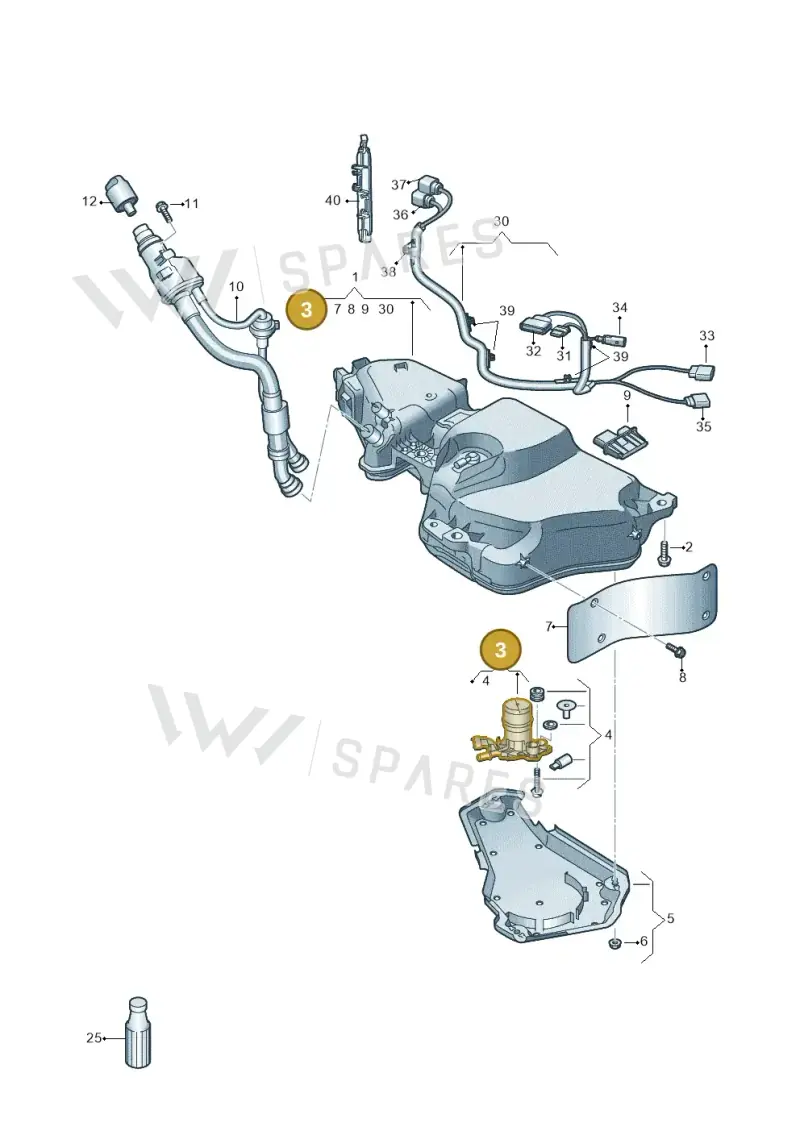 5Q0131971B — Audi A3 Sportback (2019-2021) diagram 596201420, position 3